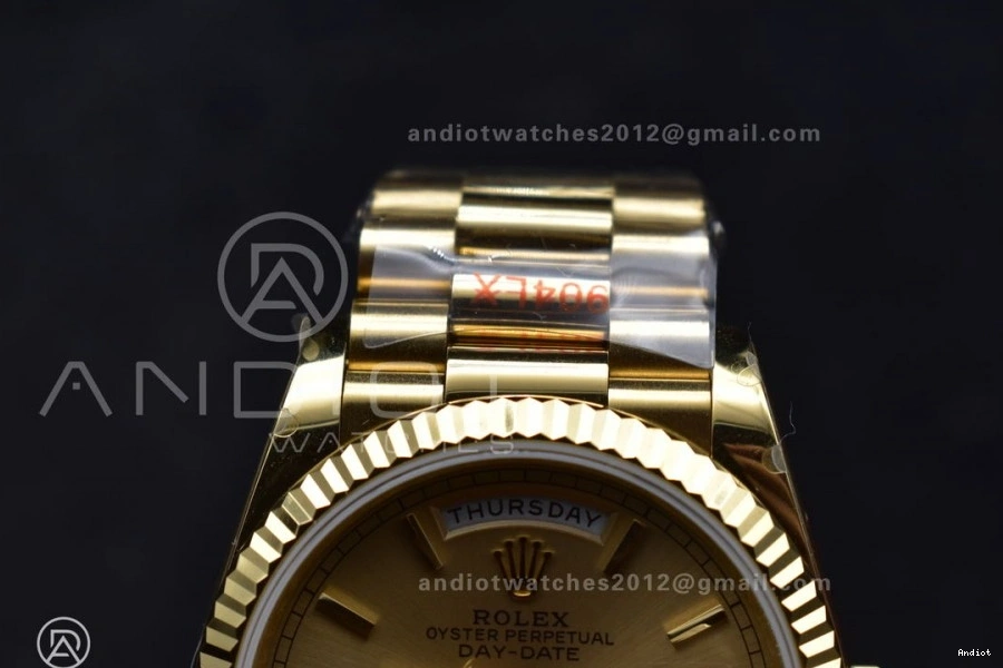 Bracelet Steel QF 36 V5 on DayDate vr3255 (Gain Best President YG Weight) Edition Dial 904L Gold 0225